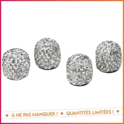 Sale 4 bouchons de valve auto bling Automobile
