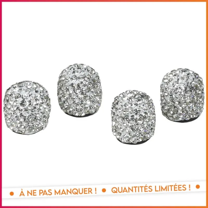 Sale 4 bouchons de valve auto bling Automobile