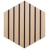 New 3 panneaux hexagone bois clair Revetement Sol, Mur