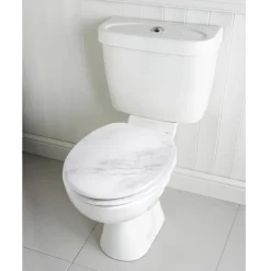 Best Abattant wc effet marbre blanc Accessoire Wc