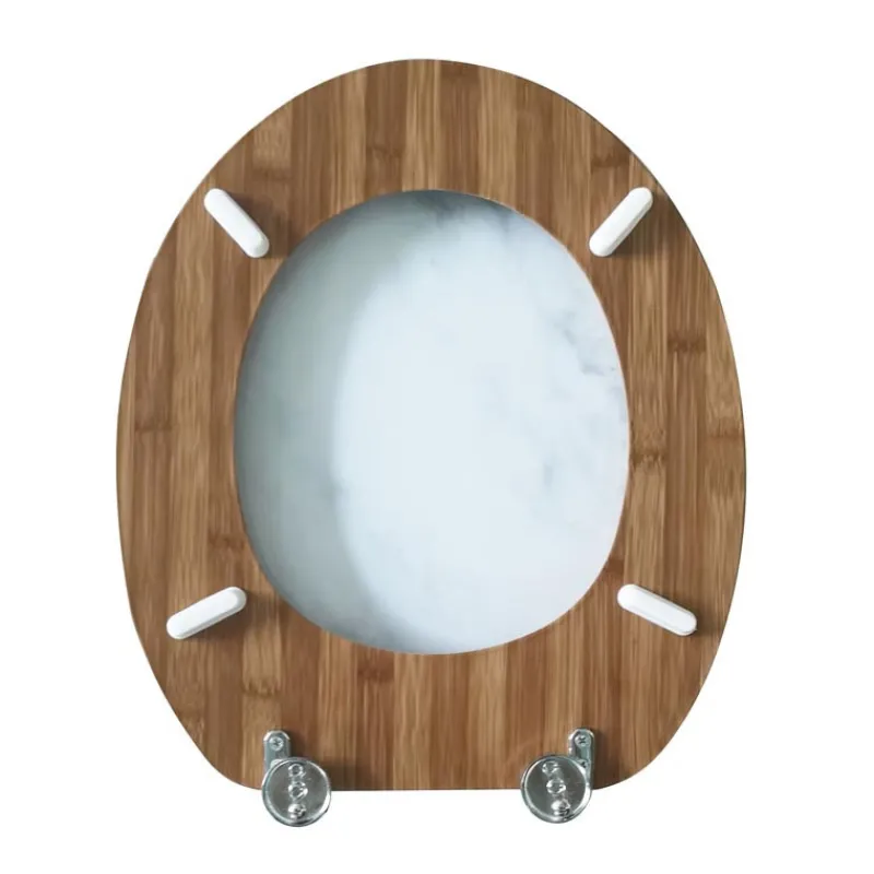 Clearance Abattant wc effet marbre blanc b Accessoire Wc