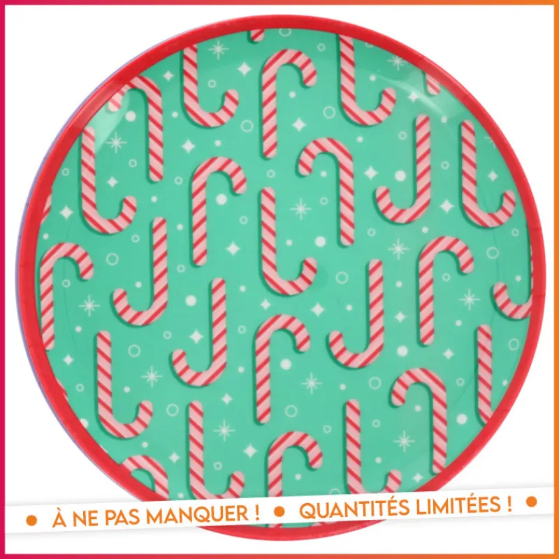 New Assiette melamine 25cm - 6 ass Reveillon