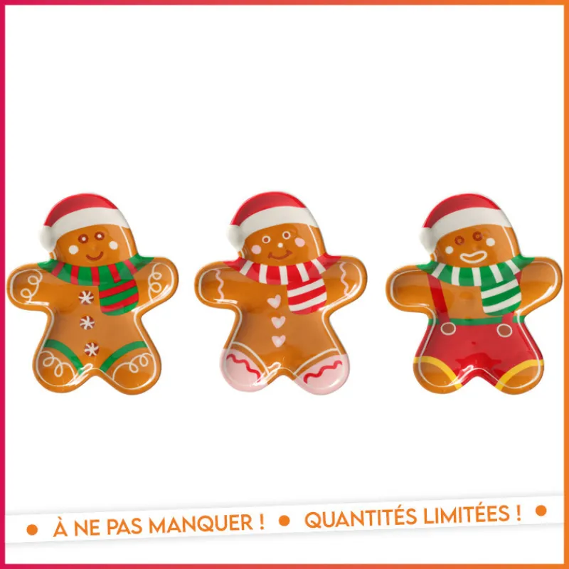 Outlet Assiette melamine 205x164x23mm Reveillon