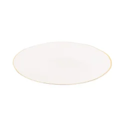 Sale Assiette rayures bord dore 22cm Vaisselle Jetable