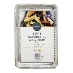 Best Barquette alu rect 1.7l x5 Plat, Moule