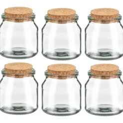 Discount Bocal + couvercle en liege x6 Boîte, Rangement