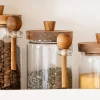 New Bocal en verre et cuillere 550ml Boîte, Rangement