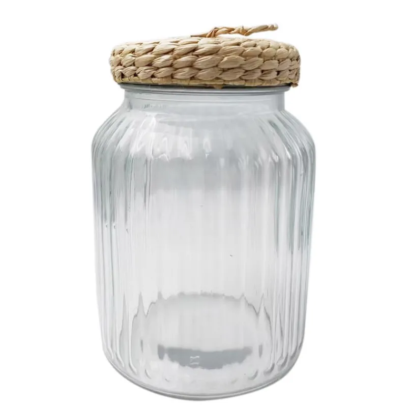 Outlet Bocal strie naturel 1l Boîte, Rangement
