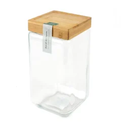 Bocal verre bouchon bambou 2.1l Boîte, Rangement