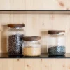 Bocal verre martele + couv pm Boîte, Rangement