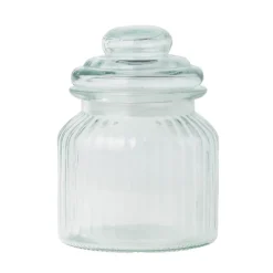 Clearance Bocal verre strie d11.5x14.5cm Boîte, Rangement