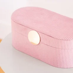 Sale Boite a bijoux velours cotele Objet Décoratif