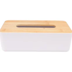 Boite a mouchoirs en bambou Accessoire Salle De Bain