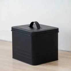Outlet Boite de rangement en metal noir Rangement