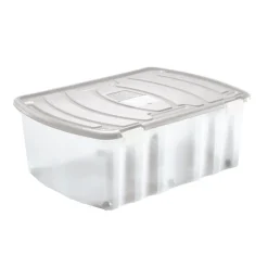 Sale Boite plastique a roulette 96l Rangement