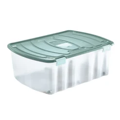 Sale Boite plastique a roulette 96l Rangement