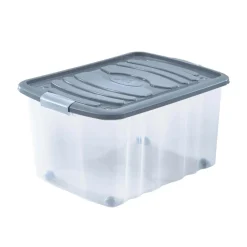Sale Boite plastique a roulette 45l Rangement