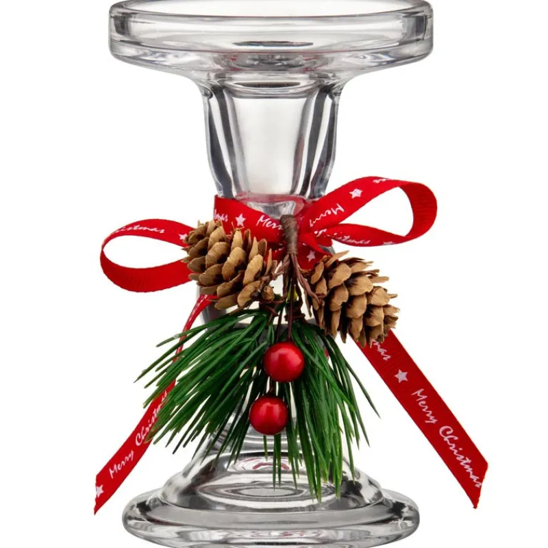 Clearance Bougeoir en verre decor noel Bougie, Senteur
