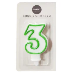 New Bougie chiffre 3 Décoration Et Cotillons|Vaisselle, Déco Festive·Décoration Et Cotillons