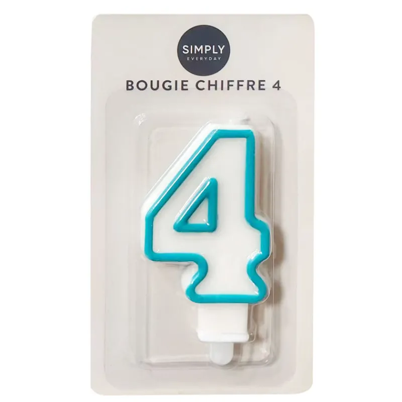 Best Bougie chiffre 4 Décoration Et Cotillons|Vaisselle, Déco Festive·Décoration Et Cotillons