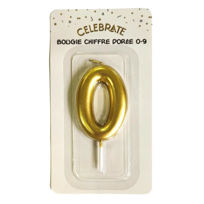 Outlet Bougie chiffre doree 0-9 Décoration Et Cotillons|Vaisselle, Déco Festive·Décoration Et Cotillons