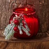New Bougie pot en verre cotele noel Bougie, Senteur