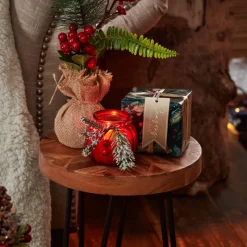 New Bougie pot en verre cotele noel Bougie, Senteur