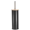 New Brosse wc noir couvercle bambou Accessoire Wc