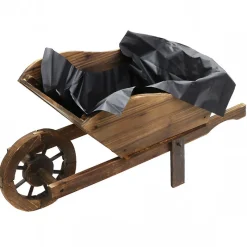 Online Brouette pot de fleurs en bois b Objets Décoratifs