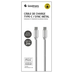 Online Cable usb a to type c 2 m metal Audio, Téléphonie
