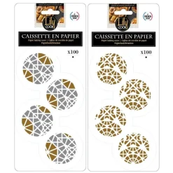 New Caissette en papier d4.5cm x100 Plat, Moule