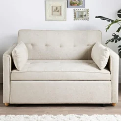 Sale Canape convertible + 2 coussins Salon