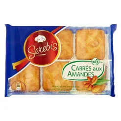 Sale Carres aux amandes Epicerie Sucrée·Biscuit, Brioche