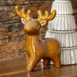 Cerf marron 10.5x7.8x14.5cm Objet Décoratif