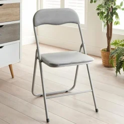 New Chaise pliante velours gris Cuisine, Salle À Manger