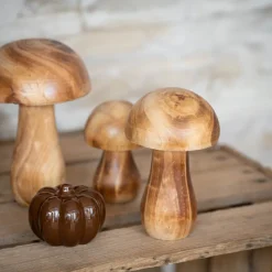 Champignon bois m Objet Décoratif