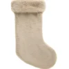 Clearance Chaussette taupe velours Décoration