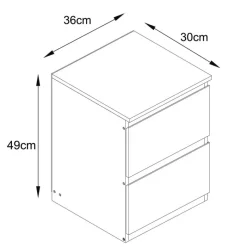 Discount Chevet 2 tiroirs bois clair Chambre