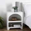 Chevet voute blanc / effet bois Salon
