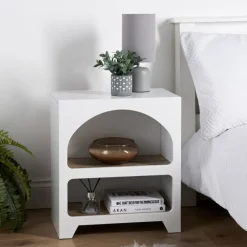 Chevet voute blanc / effet bois Salon