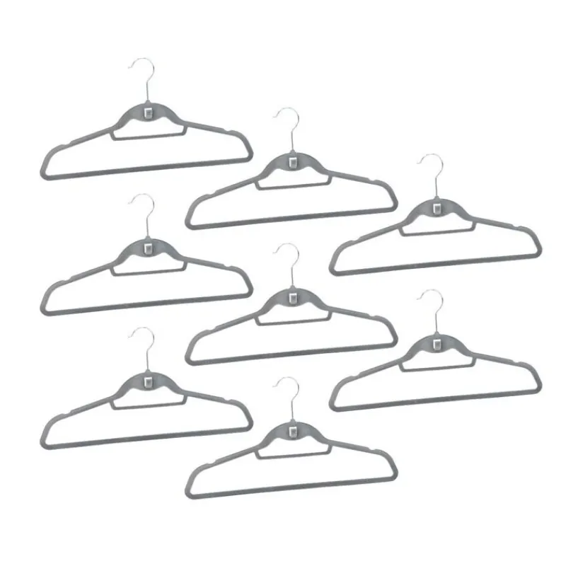 Online Cintres x8 velours gris Linge·Accessoire