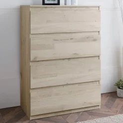 Outlet Commode 4 tiroirs finition bois Chambre