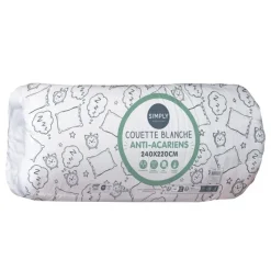 Sale Couette blanche anti aca 240x220 Linge De Lit·Couette