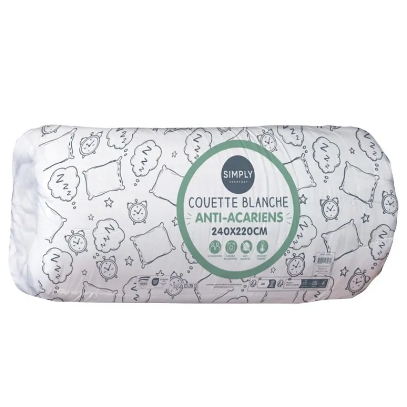 Sale Couette blanche anti aca 240x220 Linge De Lit·Couette