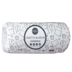 Clearance Couette blanche 240x220 Linge De Lit·Couette