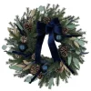 Outlet Couronne nAuds bleu led d70cm Décoration