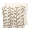 Sale Coussin feuilles en jute 50x50cm Décoration Textile·Coussin, Housse De Coussin