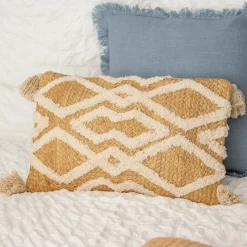 Best Coussin jute tufte 50x30cm Décoration Textile·Coussin, Housse De Coussin