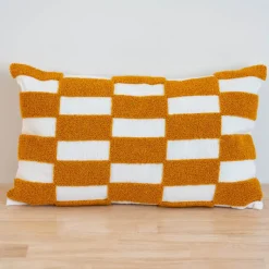 Hot Coussin tufte 50x30 ocre Décoration Textile·Coussin, Housse De Coussin