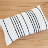 Clearance Coussin veria 30x50 raye noir Décoration Textile·Coussin, Housse De Coussin